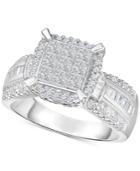 Diamond Multi-shaped Stone Bridal Ring (1 Ct. T.w.) In 14k White Gold