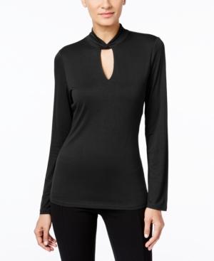 Inc International Concepts Mock-neck Keyhole Top, Only At Macy's