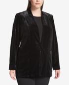 Calvin Klein Plus Size Velvet Blazer