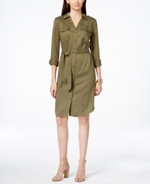 Inc International Concepts Belted Shirtdress, Only At Macy's