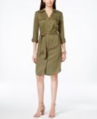 Inc International Concepts Belted Shirtdress, Only At Macy's