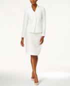 Le Suit Metallic Three-button Skirt Suit