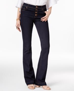 Inc International Concepts Curvy-fit Ink Wash Flare-leg Jeans, Only At Macy's