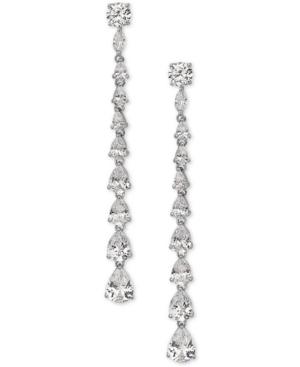 Nina Silver-tone Graduated Cubic Zirconia Earrings
