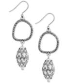 Lucky Brand Silver-tone Pave Drop Earrings