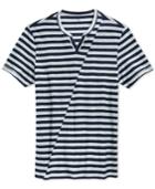 Inc International Concepts Adrift Striped Split-neck T-shirt, Only At Macy's