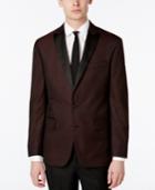 Ryan Seacrest Distinction Men's Slim-fit Burgundy Brocade Dinner Jacket, Created For Macy's