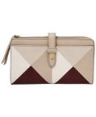 Fossil Fiona Patchwork Leather & Suede Tab Wallet