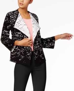 Alfani Printed Colorblocked Cardigan, Created For Macy's