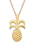 Pineapple 17 Pendant Necklace In 14k Gold