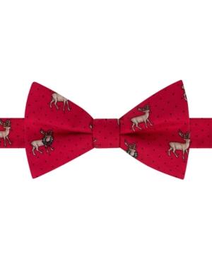 Tommy Hilfiger Men's Reindeer Conversational Pre-tied Silk Bow Tie