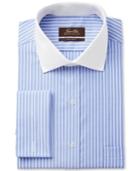 Tasso Elba Men's Classic/regular Fit Non-iron French Cuff Dress Shirt With Contrast Collar, Only At Macy's