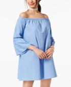 Ultra Flirt Juniors' Cotton Off-the-shoulder Dress