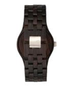 Earth Wood Inyo Wood Bracelet Watch W/date Brown 46mm