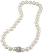 Carolee Silver-tone Imitation Pearl Collar Necklace