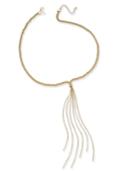 Thalia Sodi Gold-tone Braided Fringe Lariat Necklace, Only At Macy's