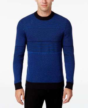 Alfani Men's Contrast Multi-stitch Knit Sweater, Regular Fit, Only At Macy's