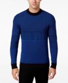 Alfani Men's Contrast Multi-stitch Knit Sweater, Regular Fit, Only At Macy's