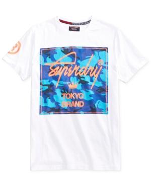 Superdry Men's City Brand Camo Graphic-print Logo Cotton T-shirt