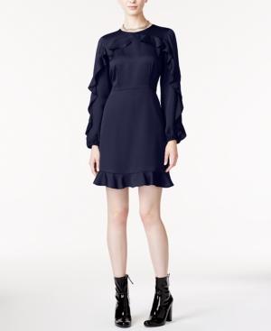 Maison Jules Ruffled Long-sleeve Dress, Created For Macy's