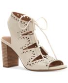 Lucky Brand Women's Tafia Block-heel Lace-up Sandals Women's Shoes