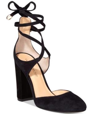 Ivanka Trump Graffi Lace-up Block-heel Pumps Women's Shoes