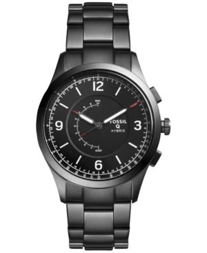 Fossil Q Men's Activist Smoke Stainless Steel Bracelet Hybrid Smart Watch 42mm