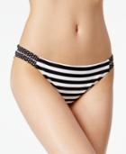 California Waves Mixed-print Strappy Bikini Bottoms Women's Swimsuit