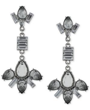 Bcbgeneration Rhodium-tone Stone Drama Chandelier Earrings