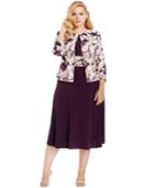 Jessica Howard Plus Size Empire-waist Dress & Printed Jacket
