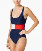 Tommy Hilfiger Logo-print One-piece Swimsuit Women's Swimsuit