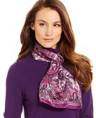Echo Paisley In The Woods Oblong Silk Scarf