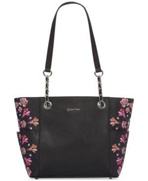 Calvin Klein Floral Studded Medium Tote