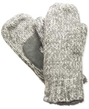 Isotoner Signature Marled Stripe Knit Mittens