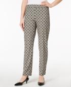 Charter Club Dot-print Plaid Ankle Pants, Created For Macy's