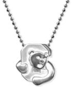 Little Collegiate By Alex Woo Cornell Pendant Necklace In Sterling Silver