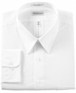 Van Heusen White Poplin Solid Dress Shirt