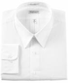 Van Heusen White Poplin Solid Dress Shirt