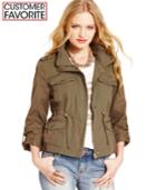 American Rag Mixed-media Military Parka, Only At Macy's