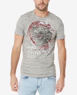 Buffalo David Bitton Men's Heathered Graphic-print T-shirt