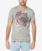 Buffalo David Bitton Men's Heathered Graphic-print T-shirt