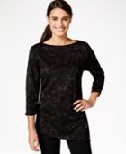 Style & Co. Embroidered Scuba Top, Only At Macy's