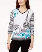 Alfred Dunner Play Date Paris Graphic Top