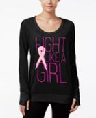 Ideology Pink Ribbon Long-sleeve Pullover, Only At Macy's