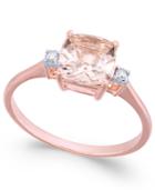 Morganite (1-1/3 Ct. T.w.) & Diamond Accent Ring In 14k Rose Gold