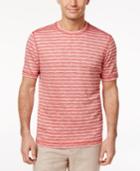 Tasso Elba Men's Upf 30+ Performance Striped T-shirt, Created For Macy's