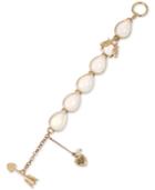 Betsey Johnson Gold-tone Iridescent Stone Bug And Arrow Bracelet