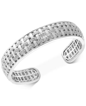 Effy Diamond Woven Bangle Bracelet (1/3 Ct. T.w.) In Sterling Silver