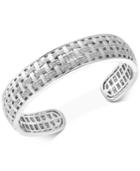 Effy Diamond Woven Bangle Bracelet (1/3 Ct. T.w.) In Sterling Silver