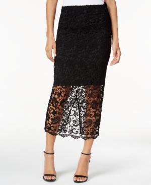 Bar Iii Crochet Lace Midi Skirt, Only At Macy's